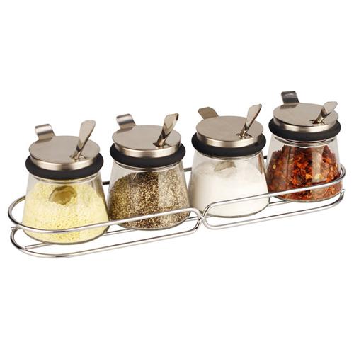 居元素玻璃调味罐四件套装 欧式创意设计，点亮厨房美好生活